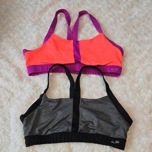 Champion Sports Bras - Vibrant Orange Purple & Classic Black Gray